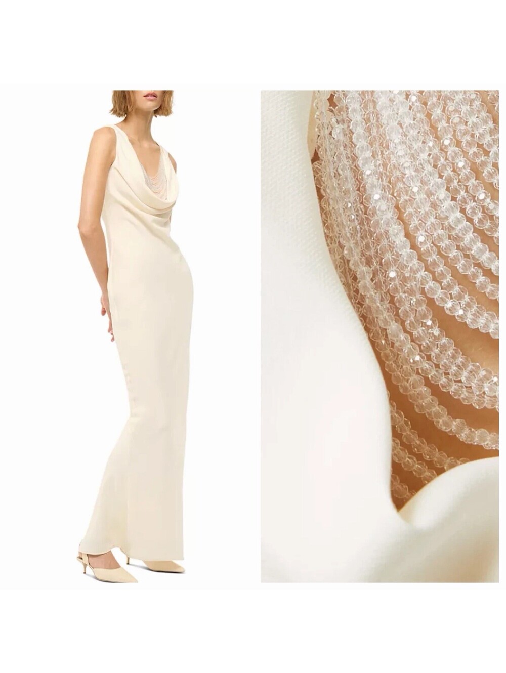 NWT $795 STAUD GIA Wedding Bridal Beaded Crystal Designer Dress Cocktail 12/XL